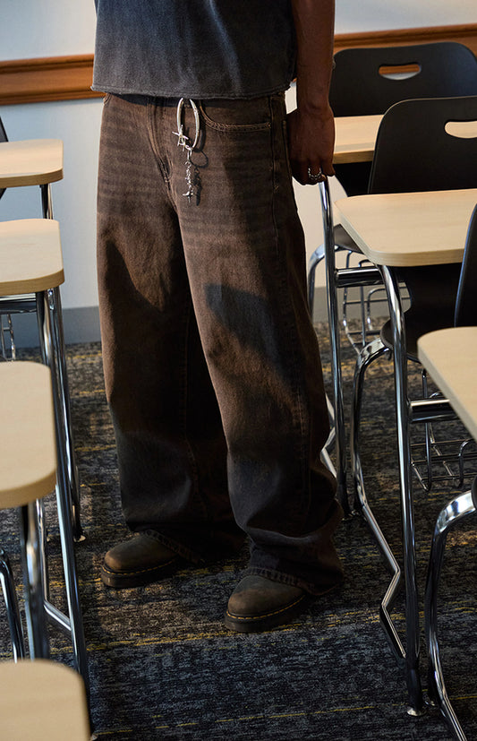 Pacsun Extreme Baggy Jeans Overdyed Brown
