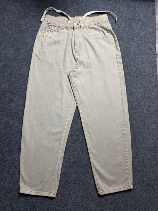 Lee Cooper Baggy Fit Denim Pants in Beige Color